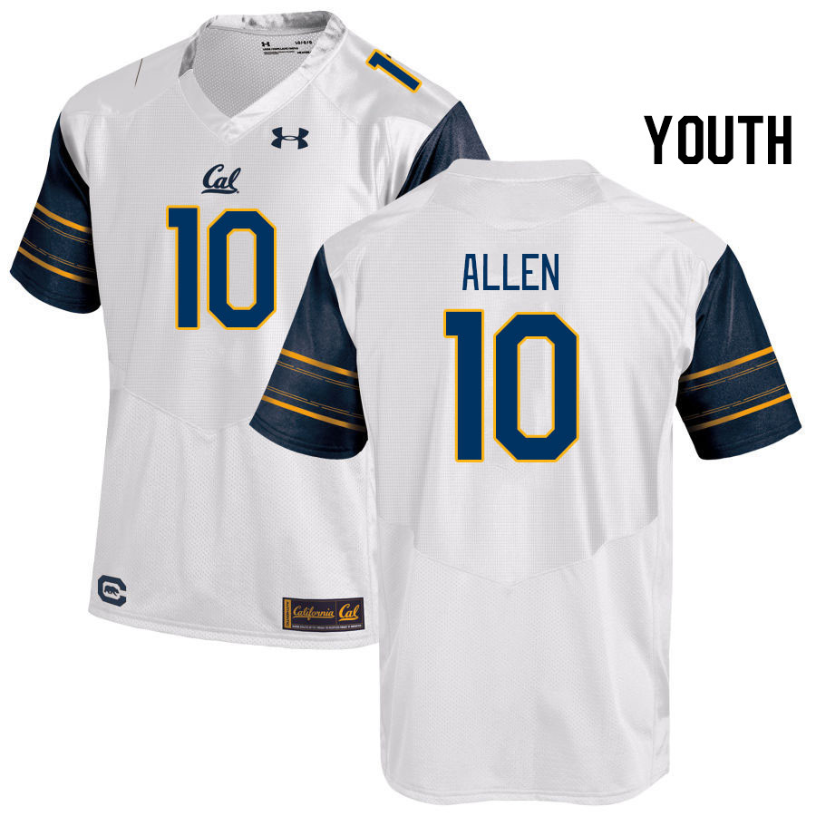 Youth #10 Sergio Allen California Golden Bears College Football Jerseys Stitched Sale-White
